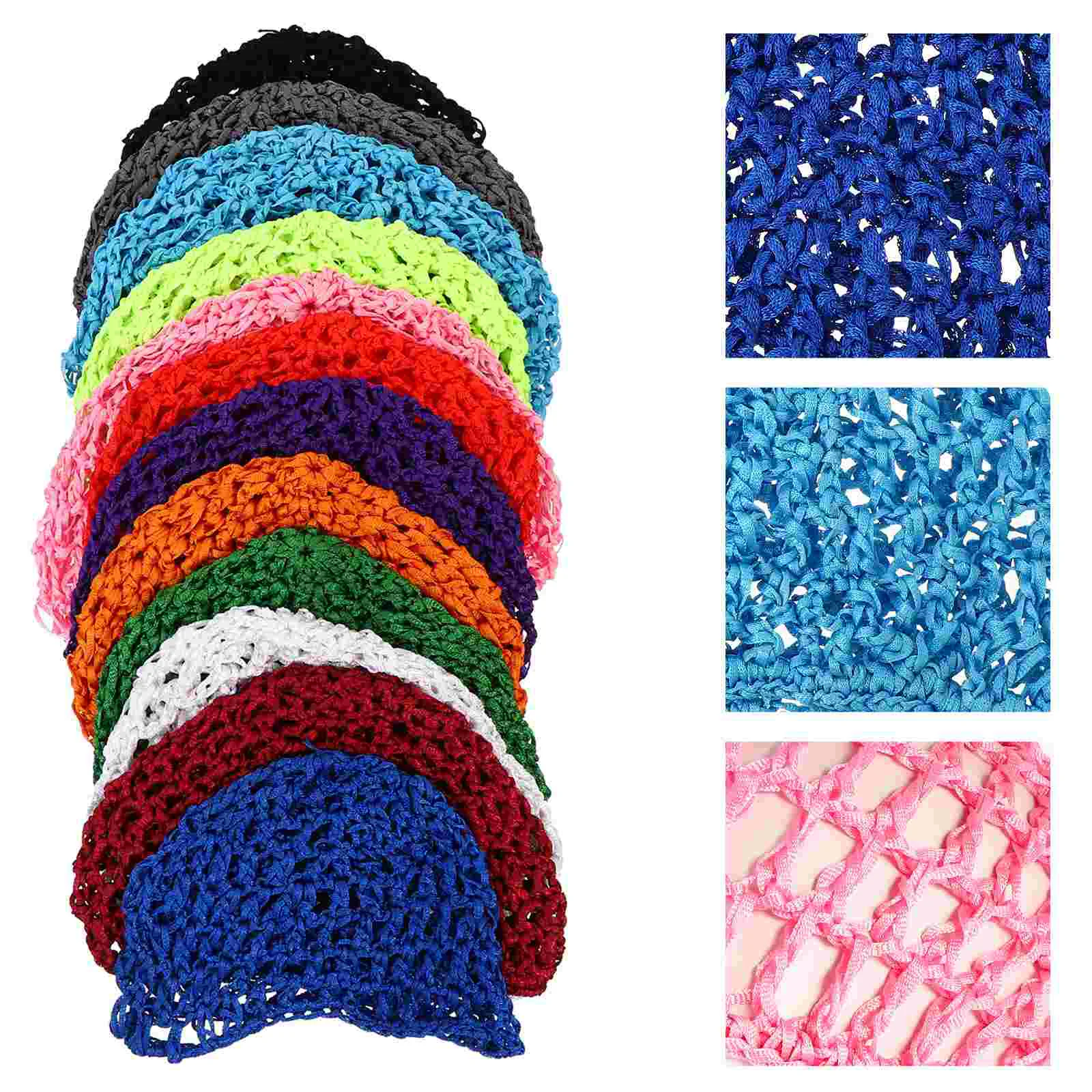 12 Pcs Mesh Hair Net Sleep Hat Emsh Lady Female Gifts Hats Women's & Caps