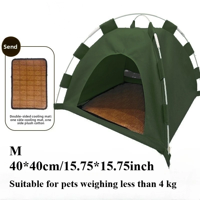 Outdoor-Haustierhaus, Atmungsaktiver und Faltbarer Zelt-Stil Haustierkäfig in Unifarben, Minimalistisches Design - Faltbares Katzen- und Hundehaus – Detail 6