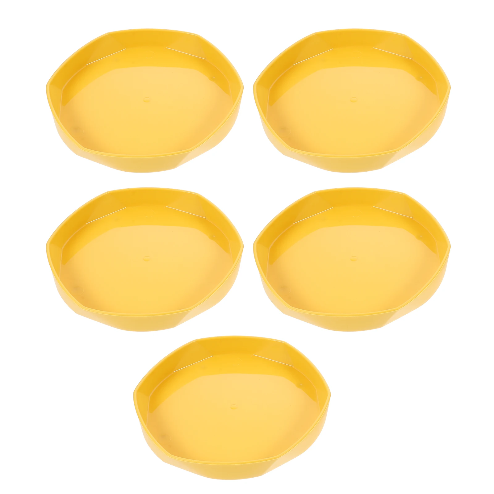 

5 Pcs Flower Pot Trays Lightweight Waterproof Suitable for Indoor Plants Gardening Flowerpot Base Resin Planter Water Catcher
