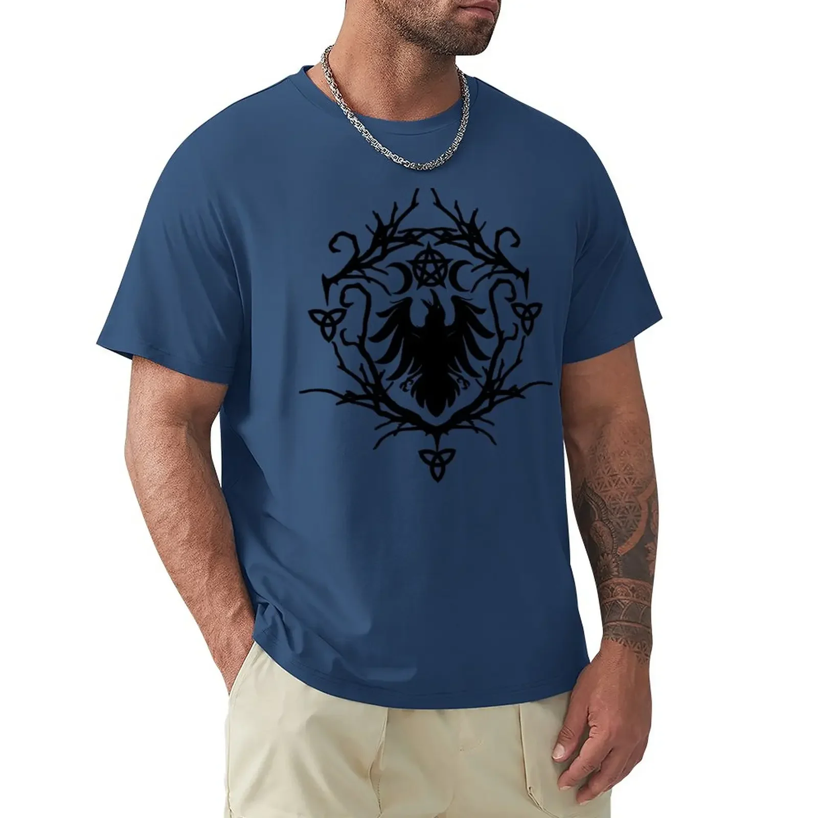 Raven Damask T-Shirt tops for a boy plus sizes mens plain t shirts