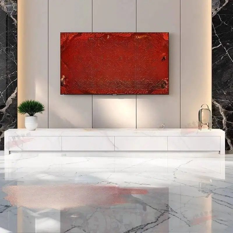 Cabinet Modern Universal Tv Stand Living Room Marble Minimalist Nordic Tv Stand White Mini Designer Mobili Per La Casa Furniture