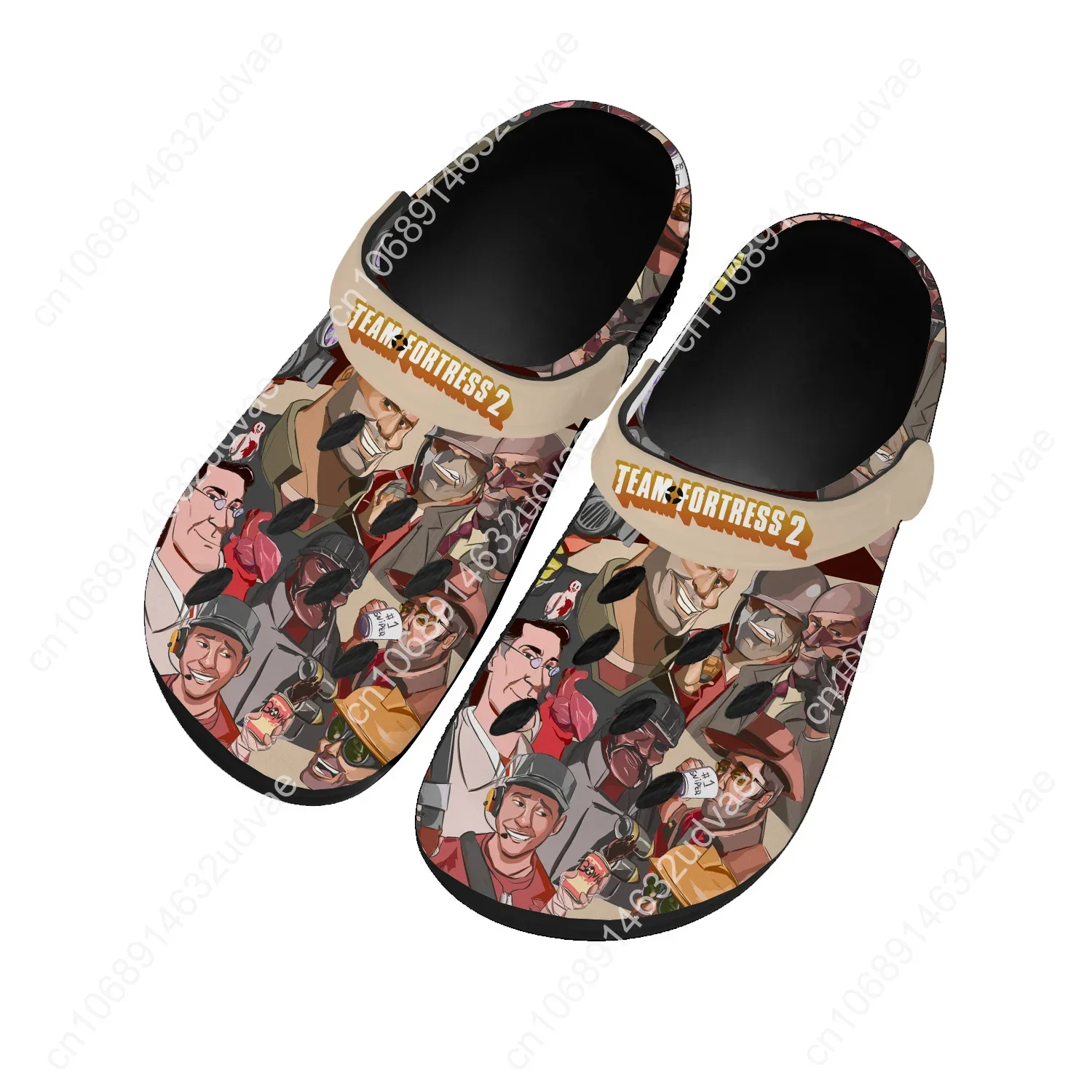 Team Fortress 2 Water Shoes Men Women Teenager High Quality Home Garden Clogs Custom Sandals Beach Breathable Hole Slippers