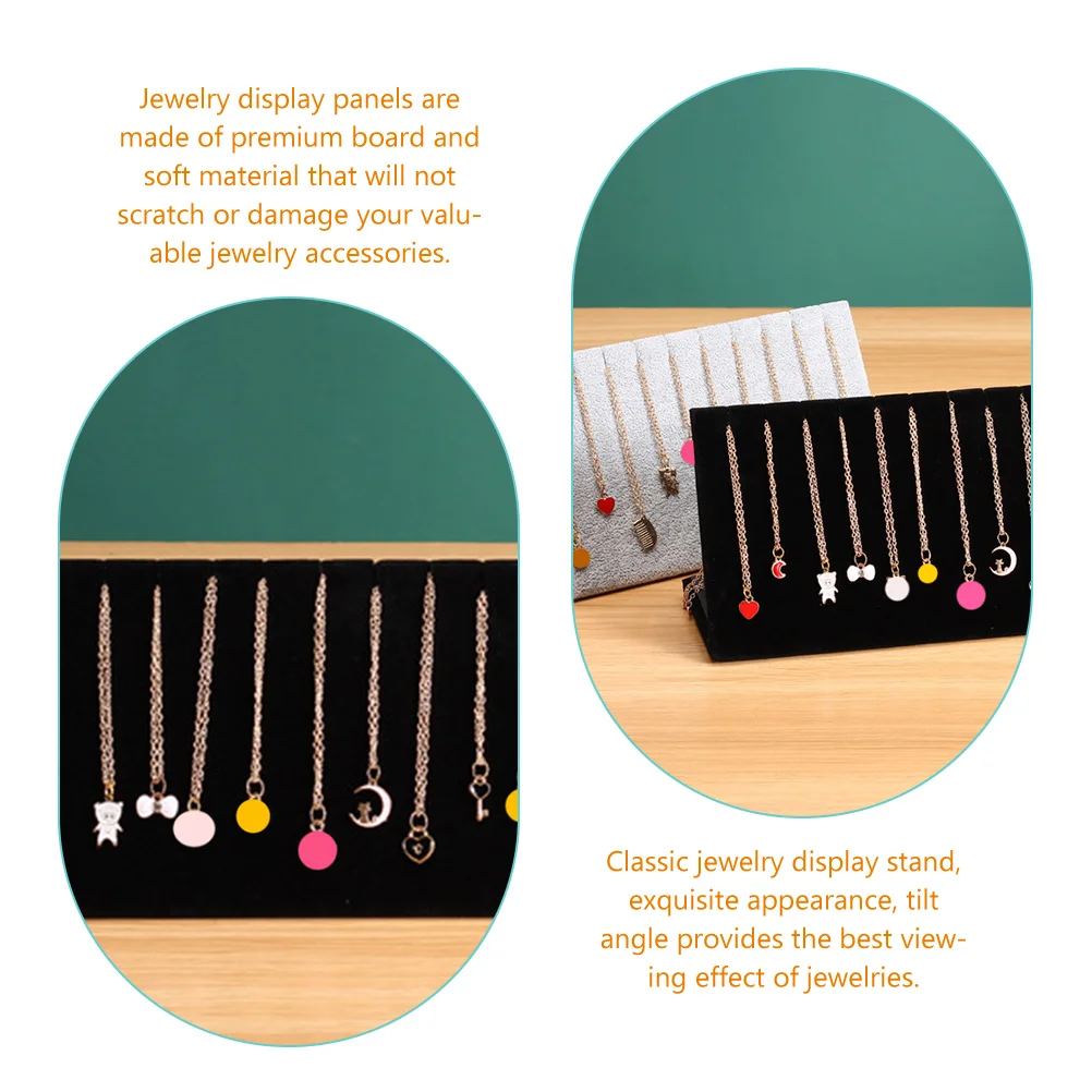 

1pcs Jewelry Display Board Organizer Premium Storage Rack Tilt Angle Showcase Desktop Holder Case Stand For Necklaces Earrings