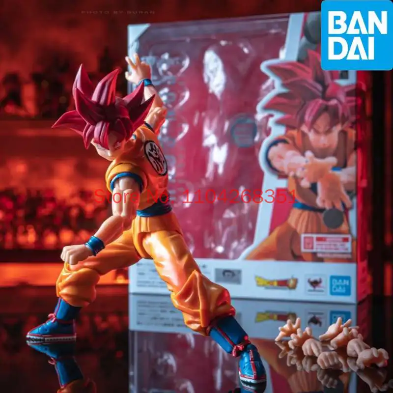 Figura de Acción Coleccionable de Anime Bandai Dragon Ball Shf Son Goku Super Saiyan God Kami No Kio Matoishi Sugata