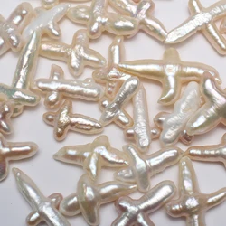 Natural Freshwater Pearl Shaped Cross Gift Exquisite Size 20x30mm for Jewelry Making DIY Earrings Necklace Bracelet Accessory