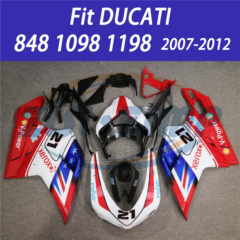 

For Ducati 848 1098 1198 EVO 2007 2008 2009 2010 2011 2012 Motorcycle fairing body kit ABS injection molding