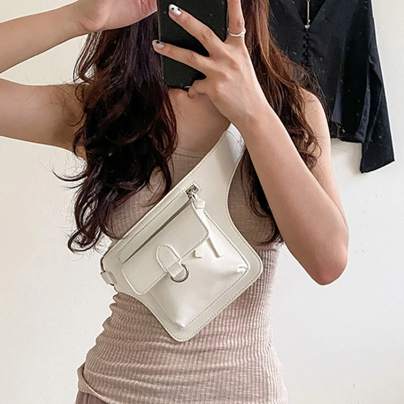 

PU Leather Fanny Pack Adjustable Belt Bag Travel Crossbody Waist for Women