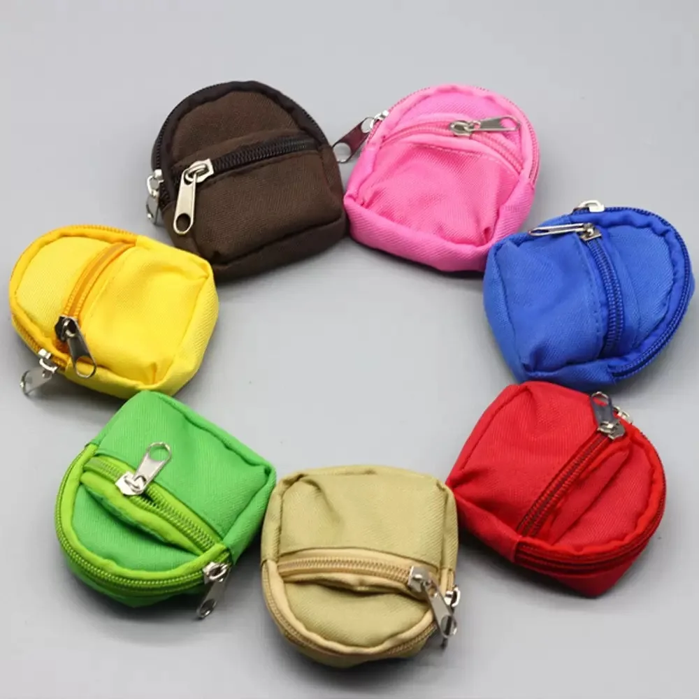 Doll Bag for Labubu Macaron Barbies Blythes and 20cm Plush Doll & 1/6 BJD Canvas Backpack