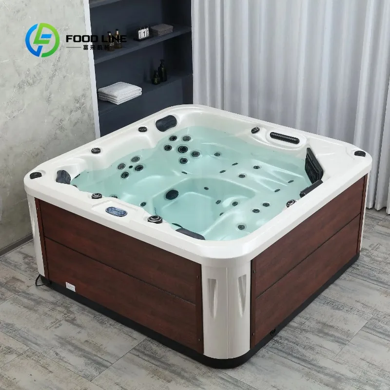 Family Share Outdoor SPA Hot Tub Custom Freestanding Acrylic Structure with Massage Jet for Backyard Installation Customized