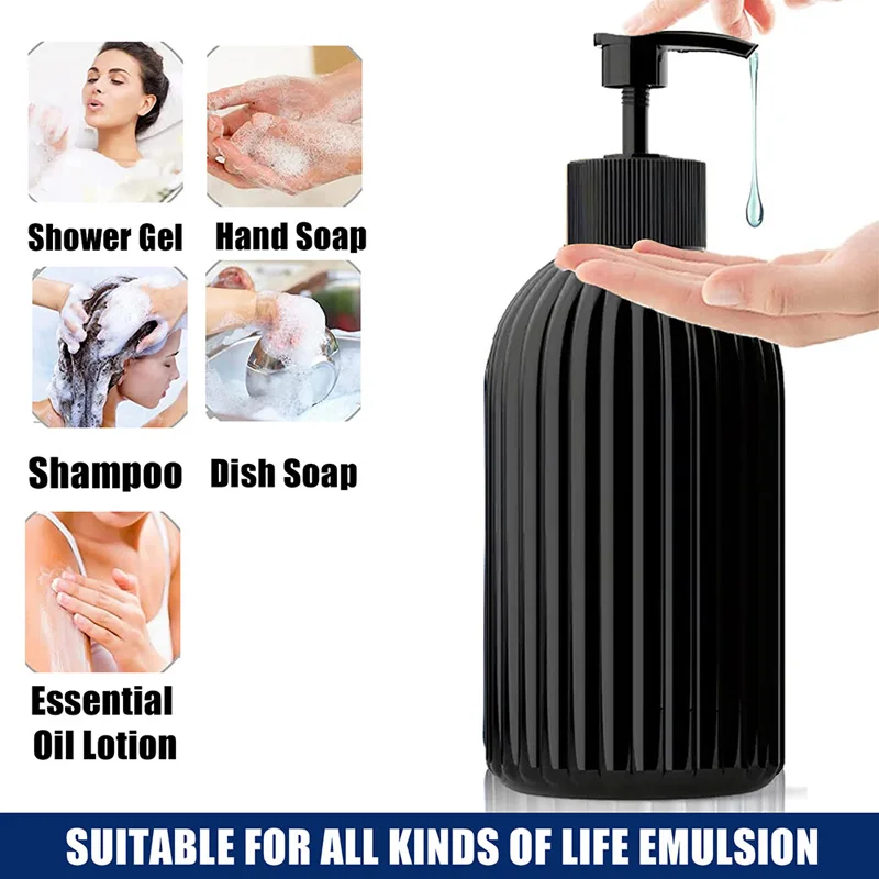 1/2PCS 500ml Strip Soap Dispenser Refillable Shampoo Bottle Conditioner Liquid Lotion Body Wash Container For Bathroom Kitchen