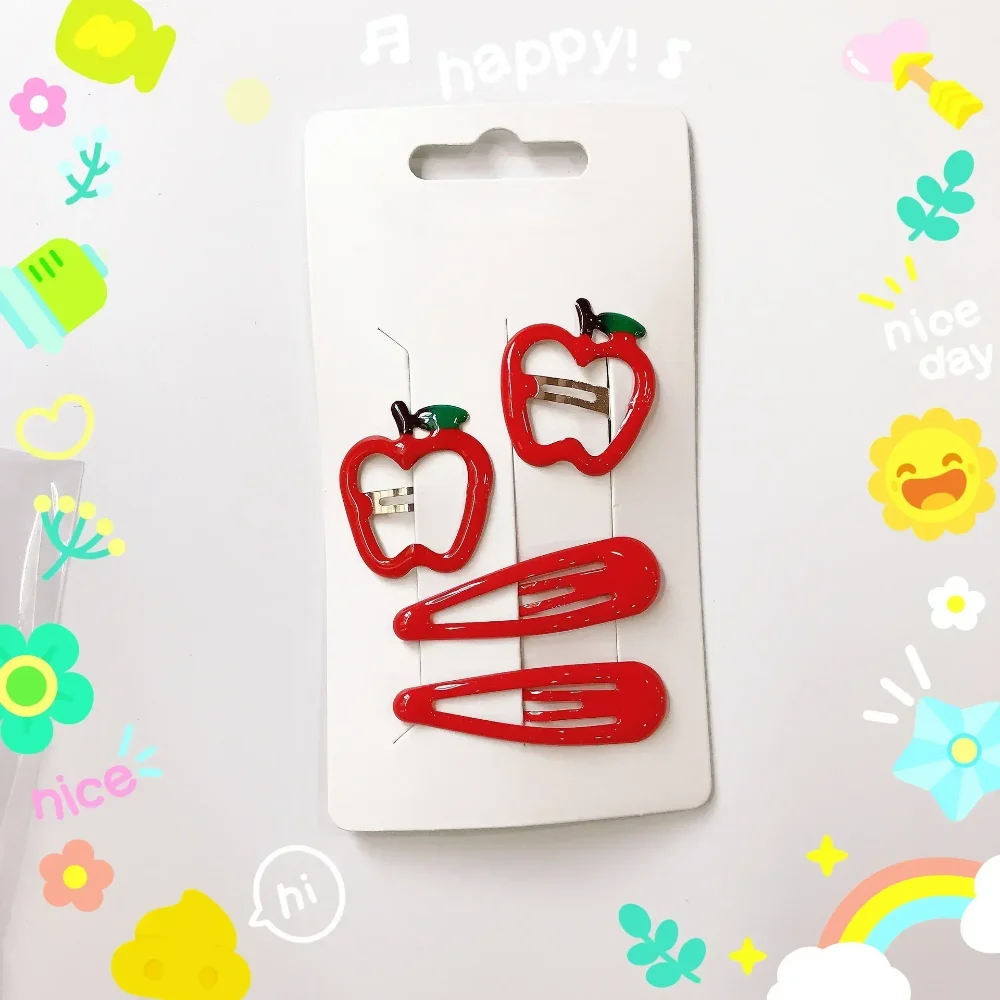Heiße süße Erdbeerfrucht BB Haarklammer Seitenclips für Frauen Mädchen Kinder Kind Haarnadel Geschenk Haarschmuck Kopfbedeckung Ornament – Detail 7