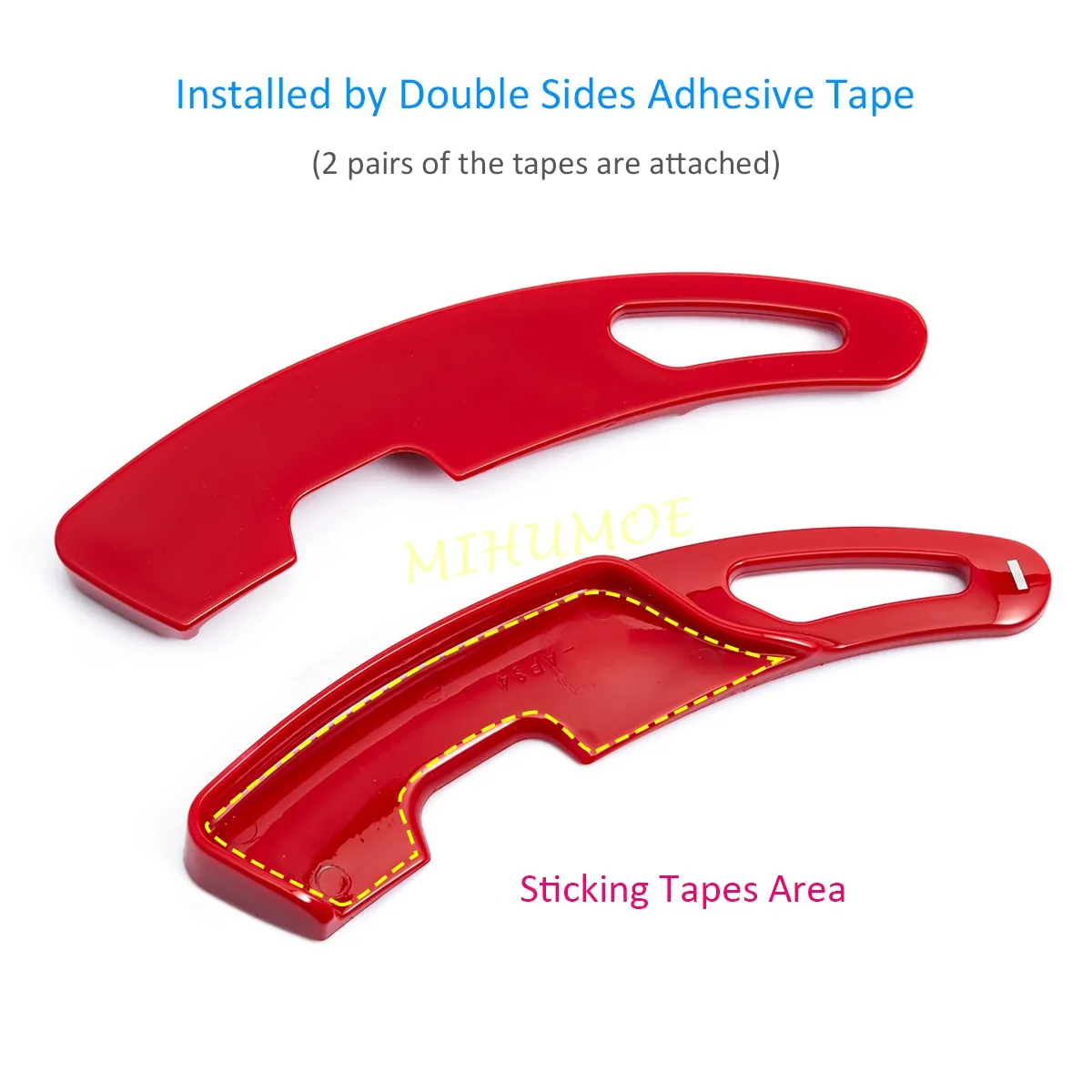 Glossy Red Steering Wheel Paddle Shift Extension For Lexus RX500h RX450h+ NX350h UX250h LX700h TX550h+ GX550 ES250 LS500h RZ350e