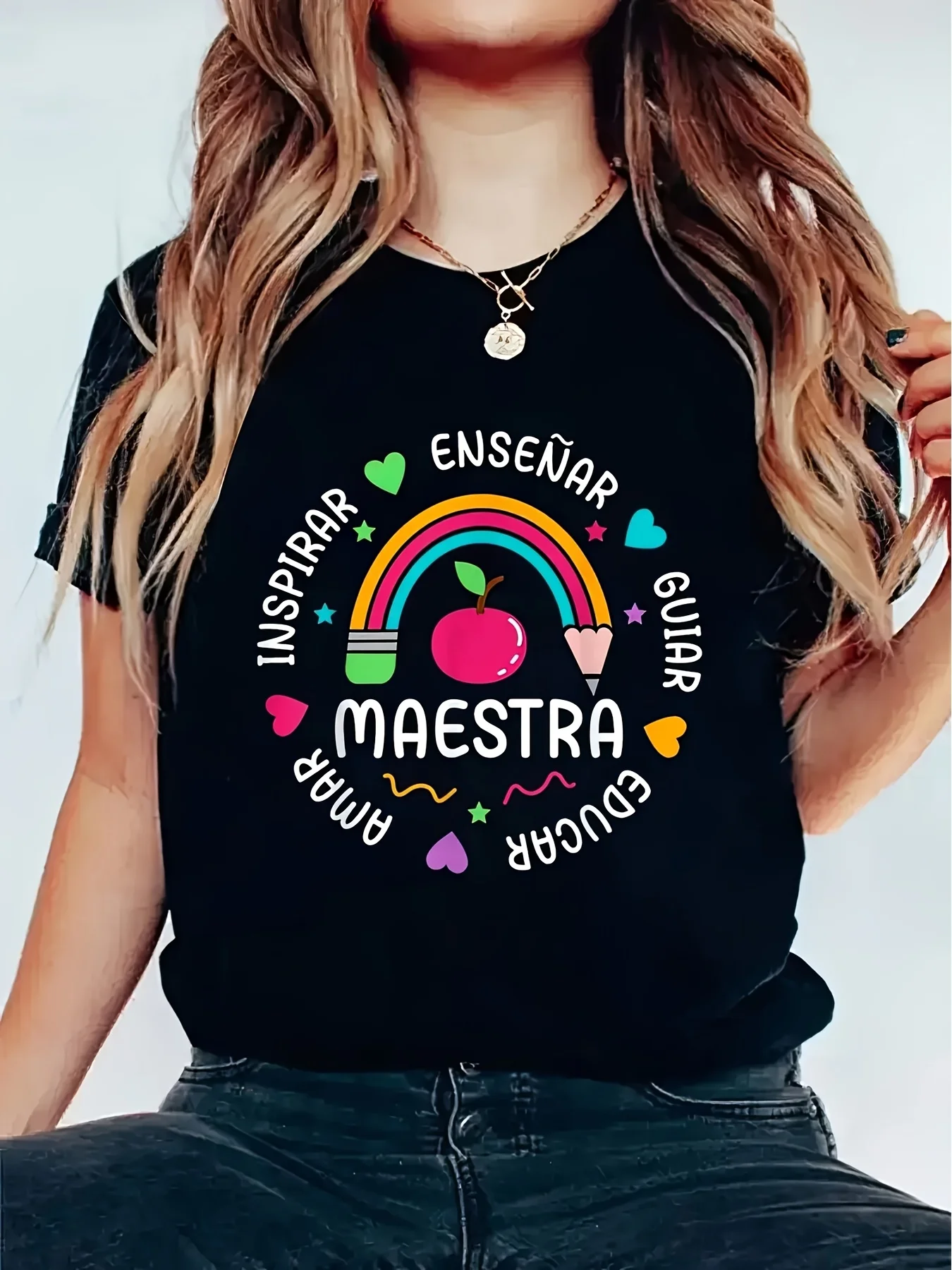 Women'S Short Sleeve Crew Neck T-Shirt - Summer And Spring Casual Blouse with Short Sleeve Crew Neck Machine Washable Opaque Top Fit Casual Attire for Casual Outfits - in Stock (Non-) - Women'S Loose Fit Please Refer to The Size Chart