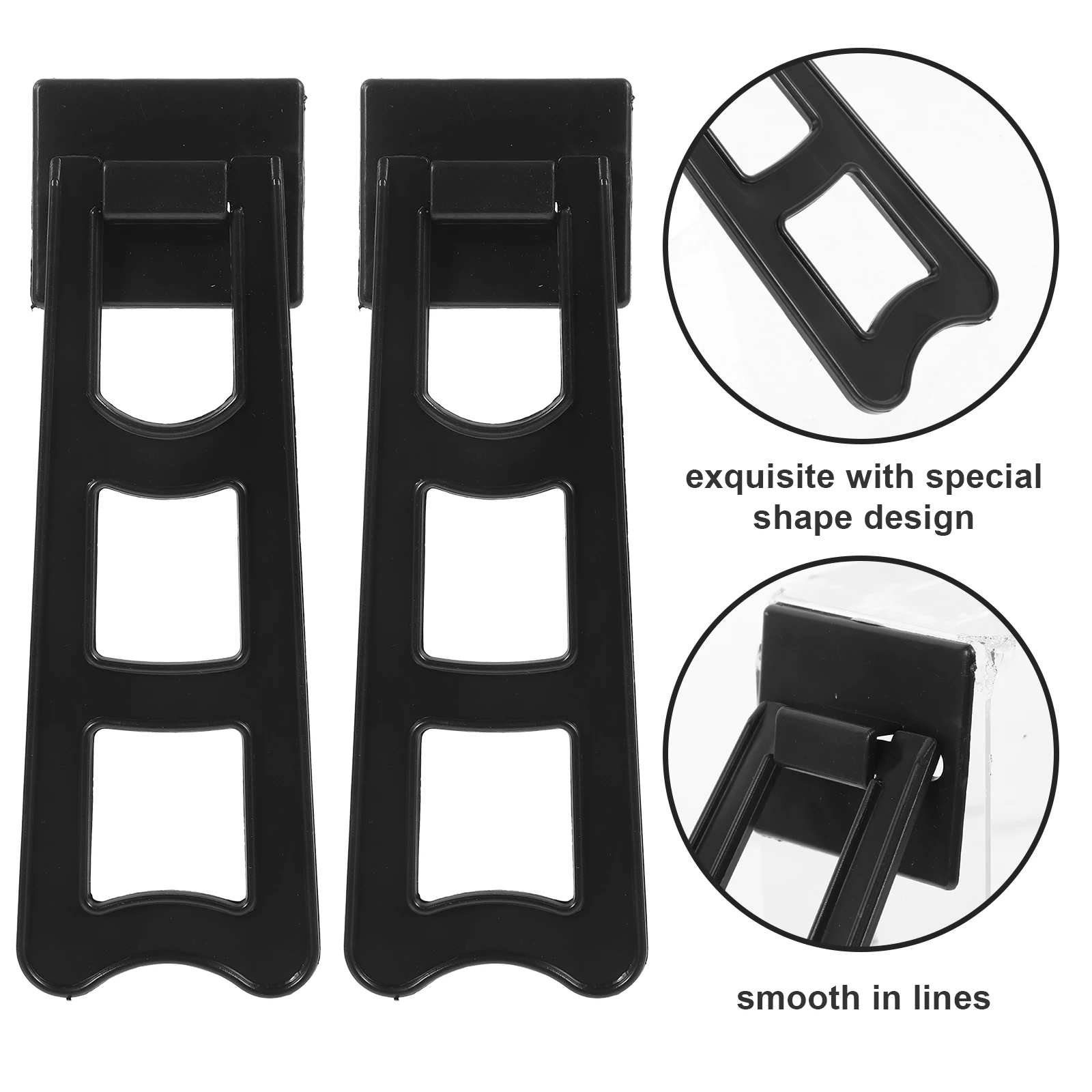 20 Pcs Easel Backs Self-adhesive Photo Frame Stand Picture Holder Backrest Displaying Black