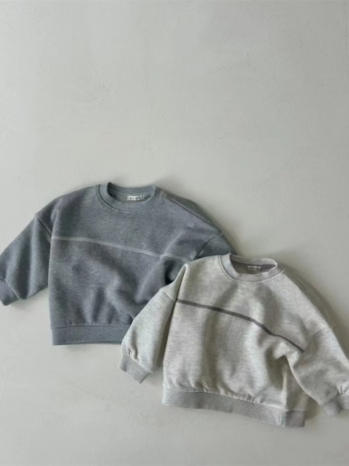 طقم سترة وبنطلون بتصميم كوري بسيط للجنسين، مصنوع من مزيج القطن، مريح وعصري للأطفال الرضع والصغار، مناسب للربيع والخريف