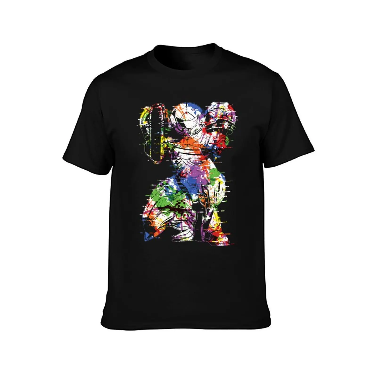 Super Metroid - Attack Mode! [Glitch Remix Ver] T-Shirt Summer Casual Cotton Tee Oversized Streetwear Tops Unisex Men Women