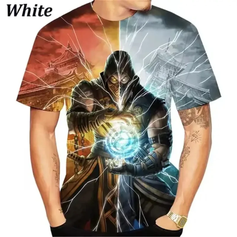 핫 게임 모탈 컴뱃 11 3D 프린트 남성 티셔츠 캐주얼 하라주쿠 유니섹스 반팔 여름 O넥 티셔츠 오버사이즈 스트릿웨어