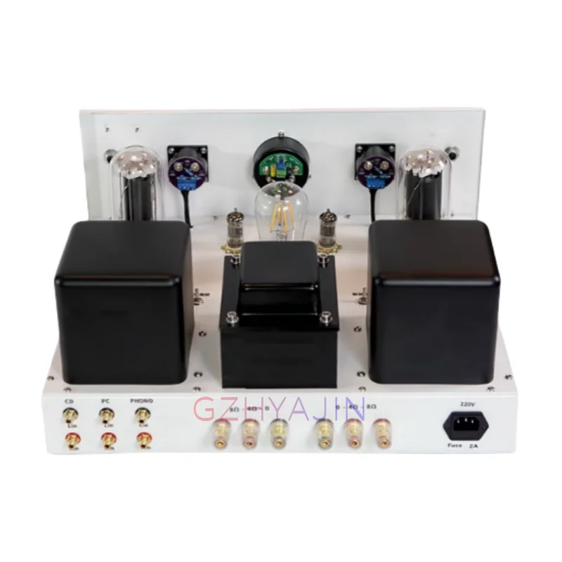 NEW 45W*2 FU5 805 Amplifier  High-power Class-A Single-ended Tube Amplifier With VU Meter WE Style White Iron Chassis