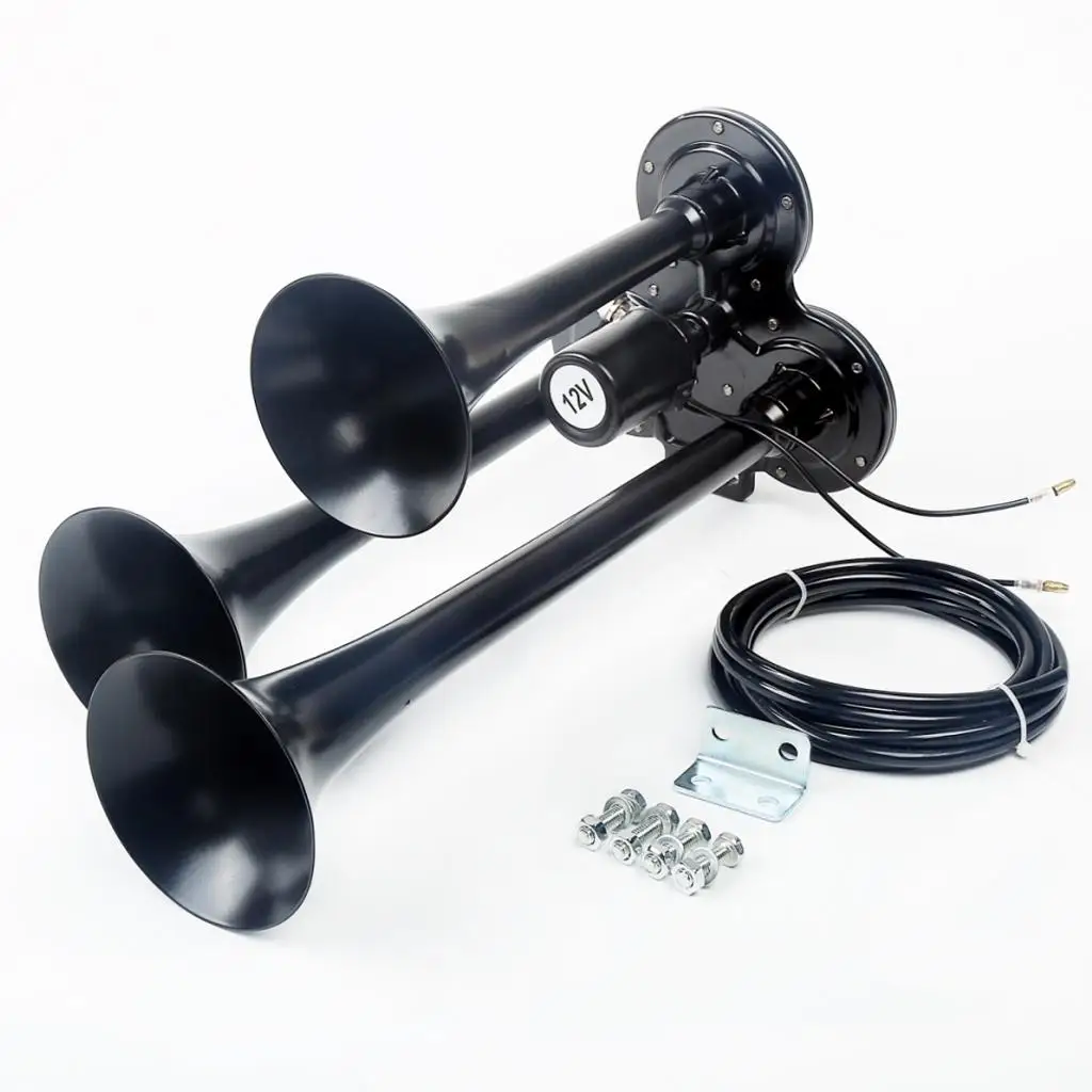 Triple Trumpet Ultra Loud Train Air Horn Kit Easy Install Reliable Performance for Cars Trucks Suvs