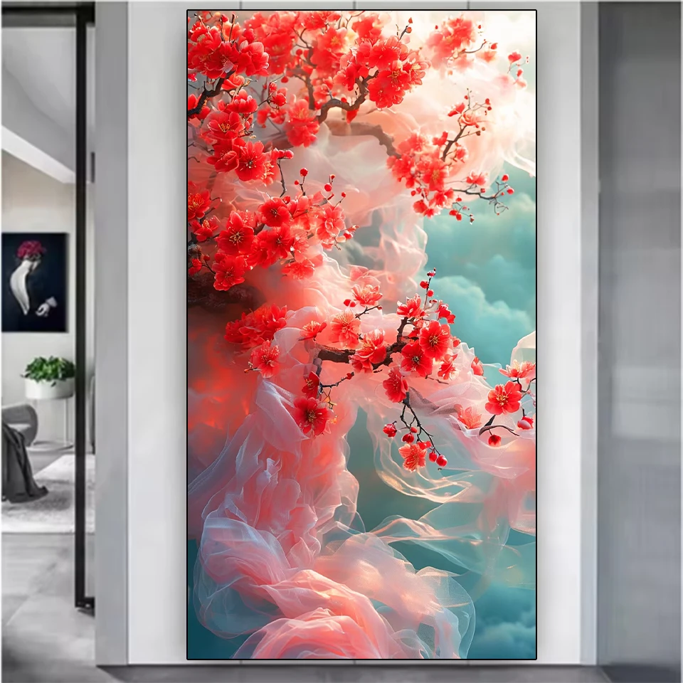 

Flower 5DDIY Diamond Painting Cherry Blossom Full Diamond Embroidery Tree 2025 New Mosaic Painting Embroidery Home Decoration