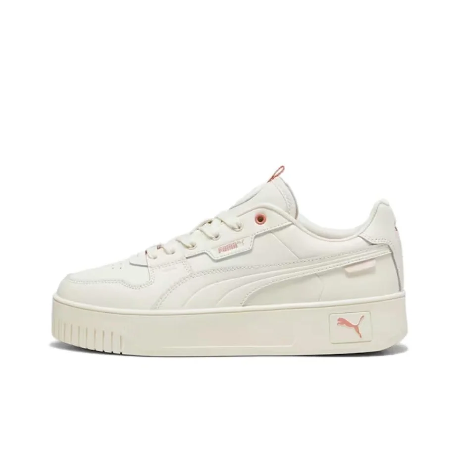 PUMA Carina Street Height Increasing Low top Skateboard Shoes Women's Ivory White 397487-03