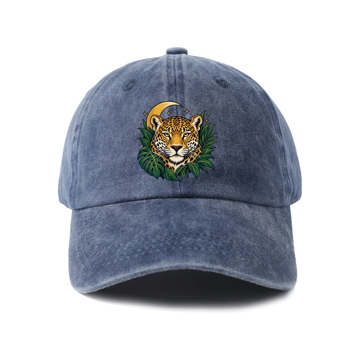 Tiger Head Emblem Graphic Vintage Washed Baseball Cap, Adjustable Unisex Dad Hat, Weekend Gift