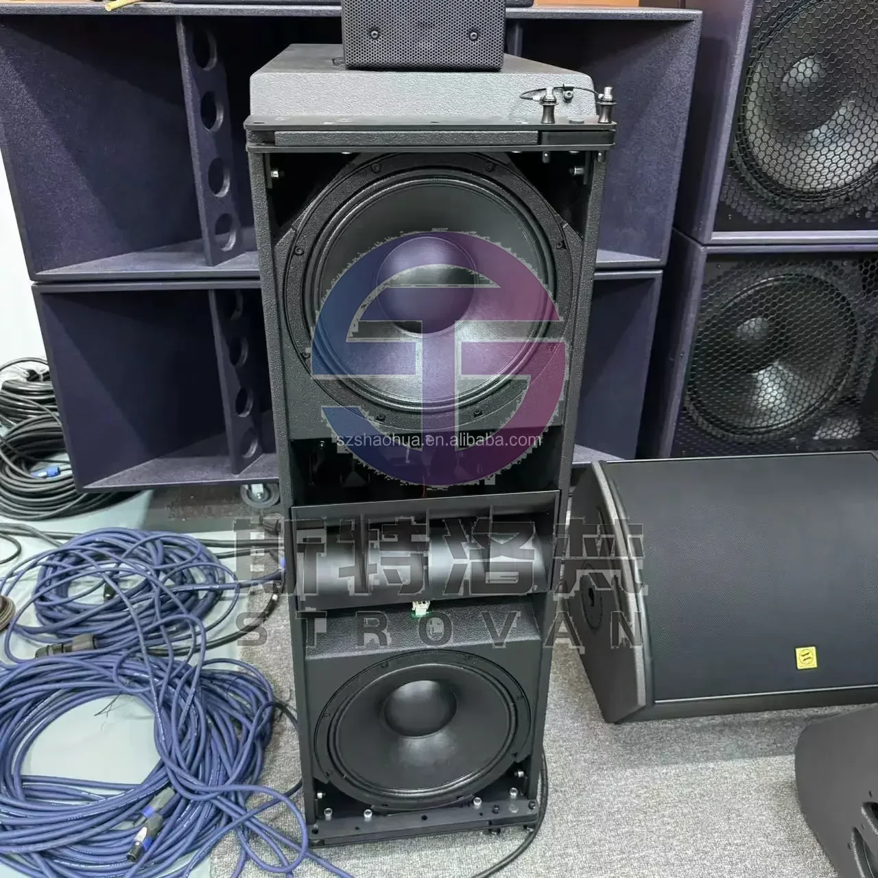 J8 dual 12 inch 3 ways DJ sound system professional audio passive line array speakers Pa speakers Pro sound.