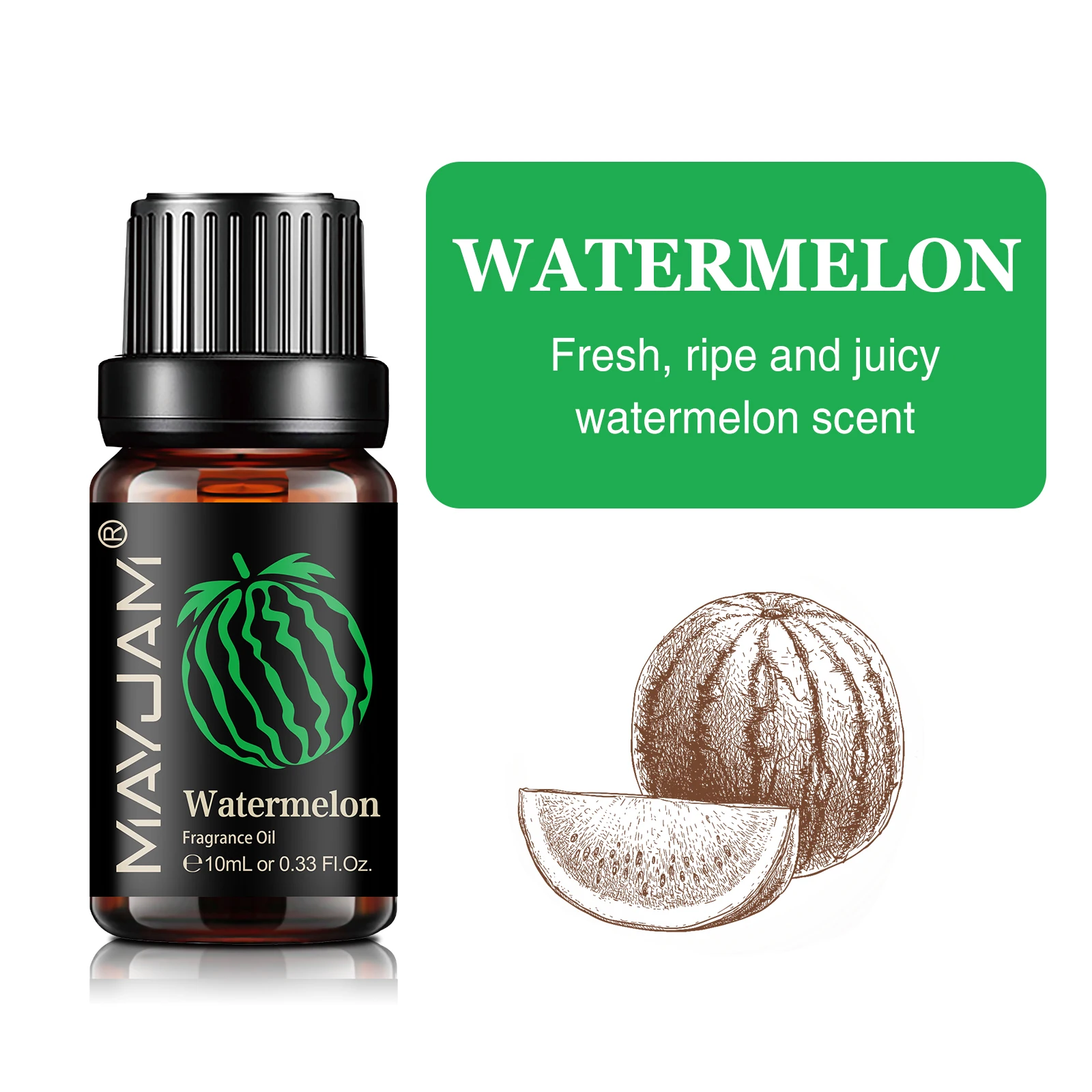 10ML Pure Watermelon Fragrance Oil Diffuser Strawberry Pineapple Mango Cherry Grape Coconut Flavoring Oil for Candle Soap Making