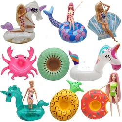 Anillo de natación de playa para muñecas Barbie, accesorios para muñecas de fiesta en la piscina, juguetes de salvavidas para niños, juguetes hechos a mano para niñas, Bikini de moda