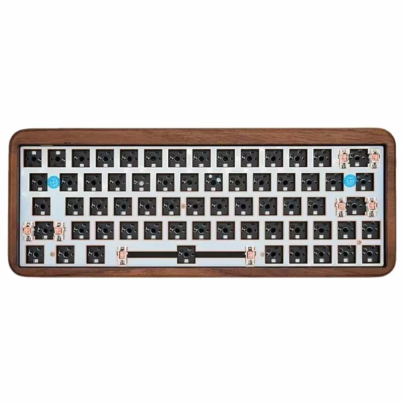 Imagem -05 - Kit Teclado Mecânico com Walnut Shell Atualização de Segunda Geração Personalizado Três Modelos Hot Swappable Rgb Cor Luz 64 Key Novo