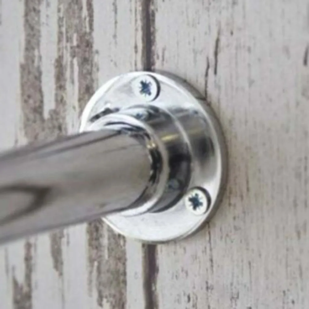 Store Wall Ceiling RAIL BRACKETS Closet Rod Holder Cupboard Wardrobe 25mm Cabinet Clothes Furniture Pole Wardrobe