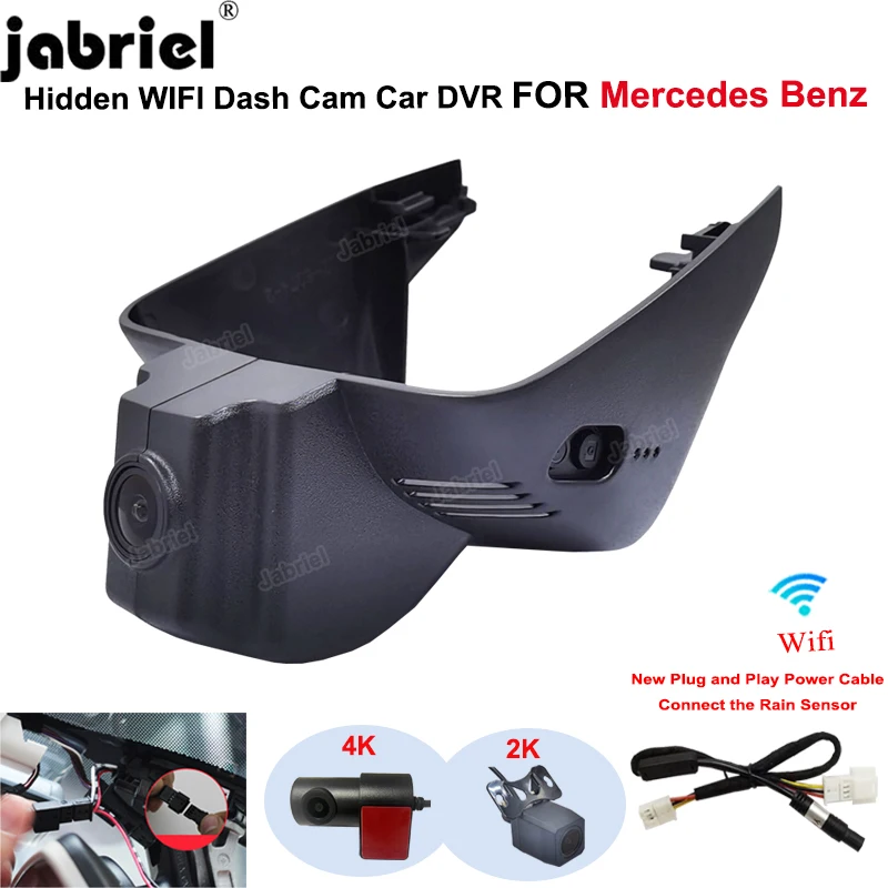 Dash Cam Camera DVR 2K 4K Wifi Plug and Play Car DVR For Mercedes Benz Smart 453 for Smart fortwo forfour 453 2015-2021 Dash Cam