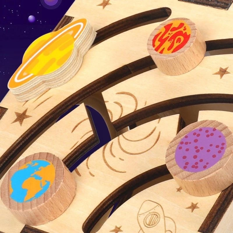 نموذج ميكانيكي خشبي صندوق الكنز للأطفال BusyCube لعبة ألغاز خشبية BusyBlock نموذج ميكانيكي لغز 15UB