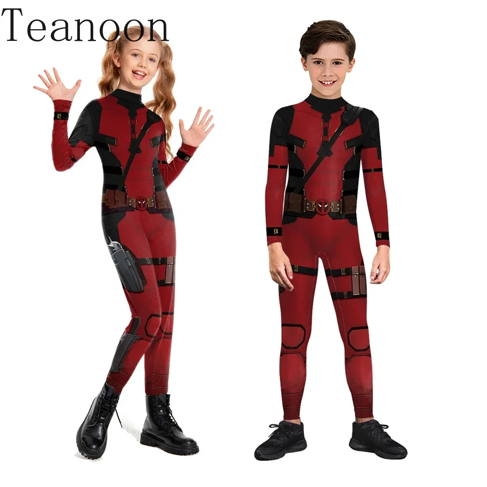 

Teanoon Superhero Cosplay Costume Kids Boys Girls Disguise Carnival Party Zentai Party Bodysuits