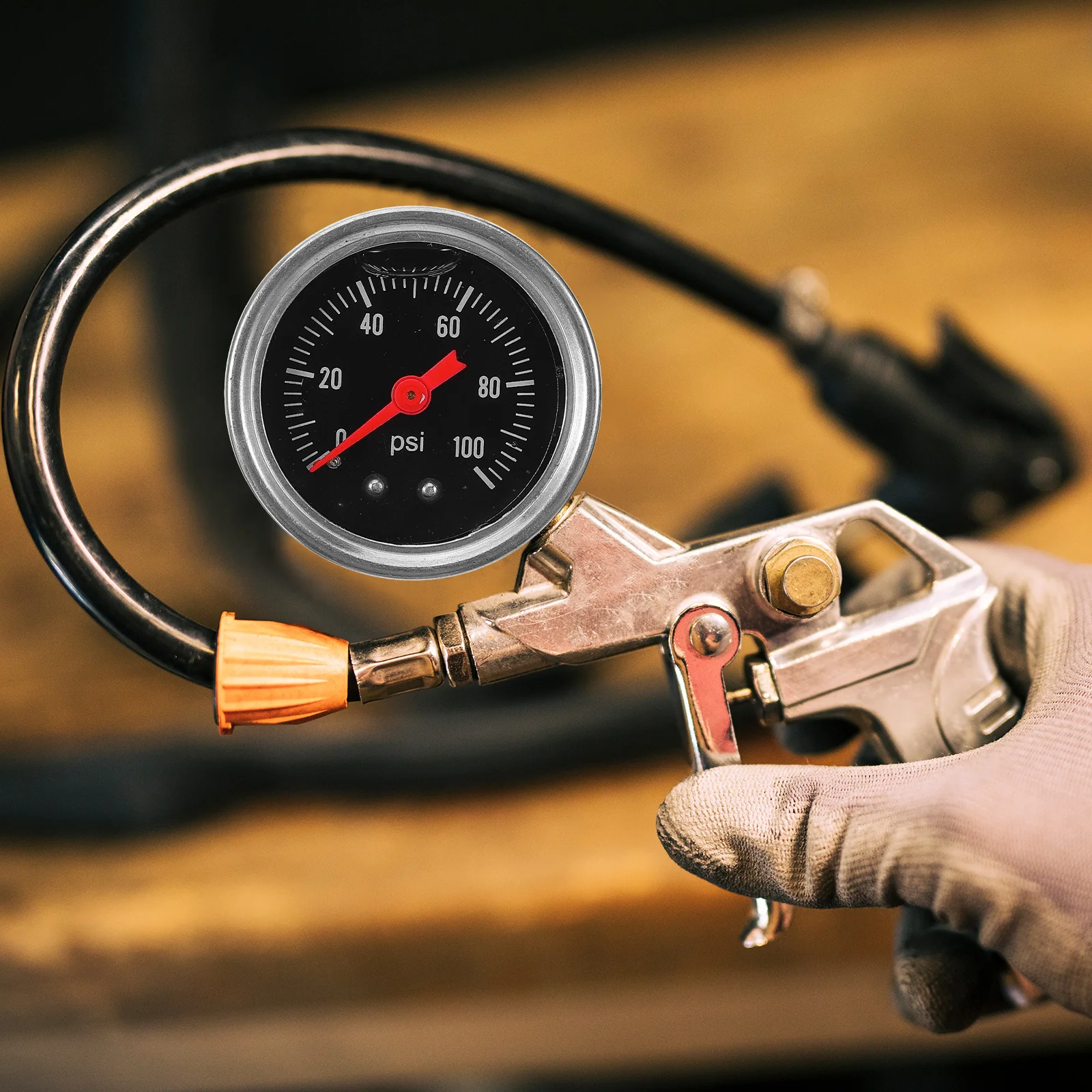 Pressure Gauge 1/8Npt 0-100Psi High Sensitivity Fuel System Testing Tool For Car Engine Diagnostic Use