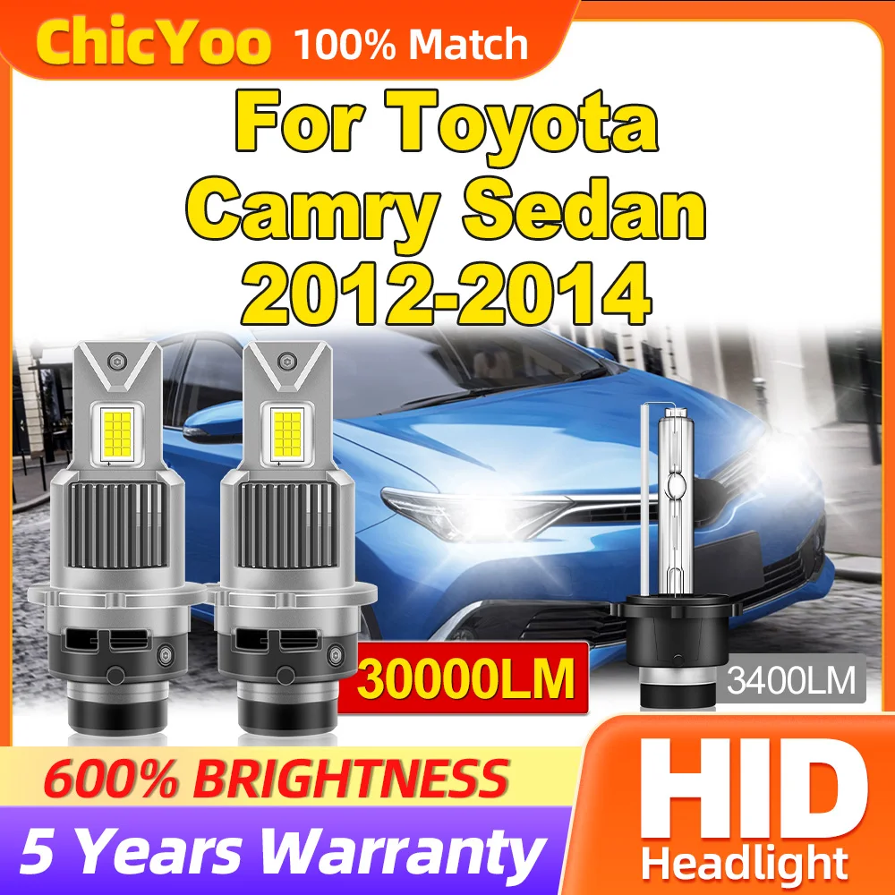 

300W HID Xenon Headlamp Bulbs 30000LM Auto Lamps 12V 6000K White HID Xenon Lights For Toyota Camry Sedan 2012 2013 2014