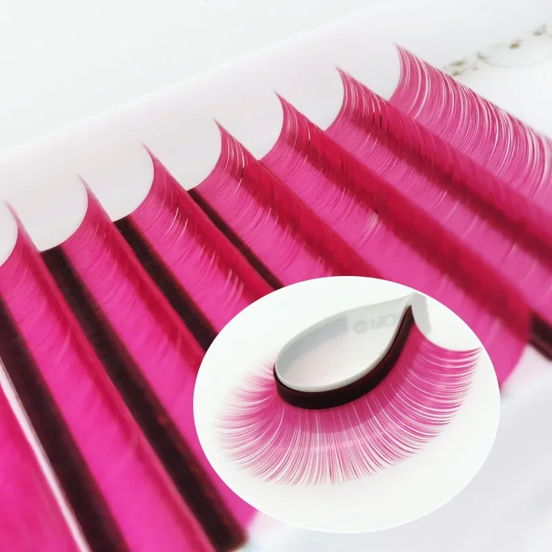 Color Eyelash Extension Mink Eyelashes Soft Russian Volume False Lash Color Natural Lash Yellow Pink Neon Makeup For Eyelashes