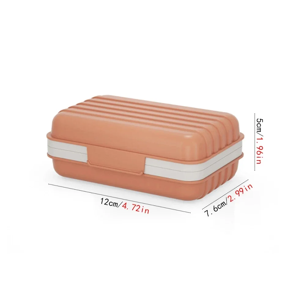 Portable Travel Soap Storage Box, Suporte do chuveiro do banheiro com dreno, Sabonete em lavanderia, Rack impermeável, Bandeja para armazenamento de