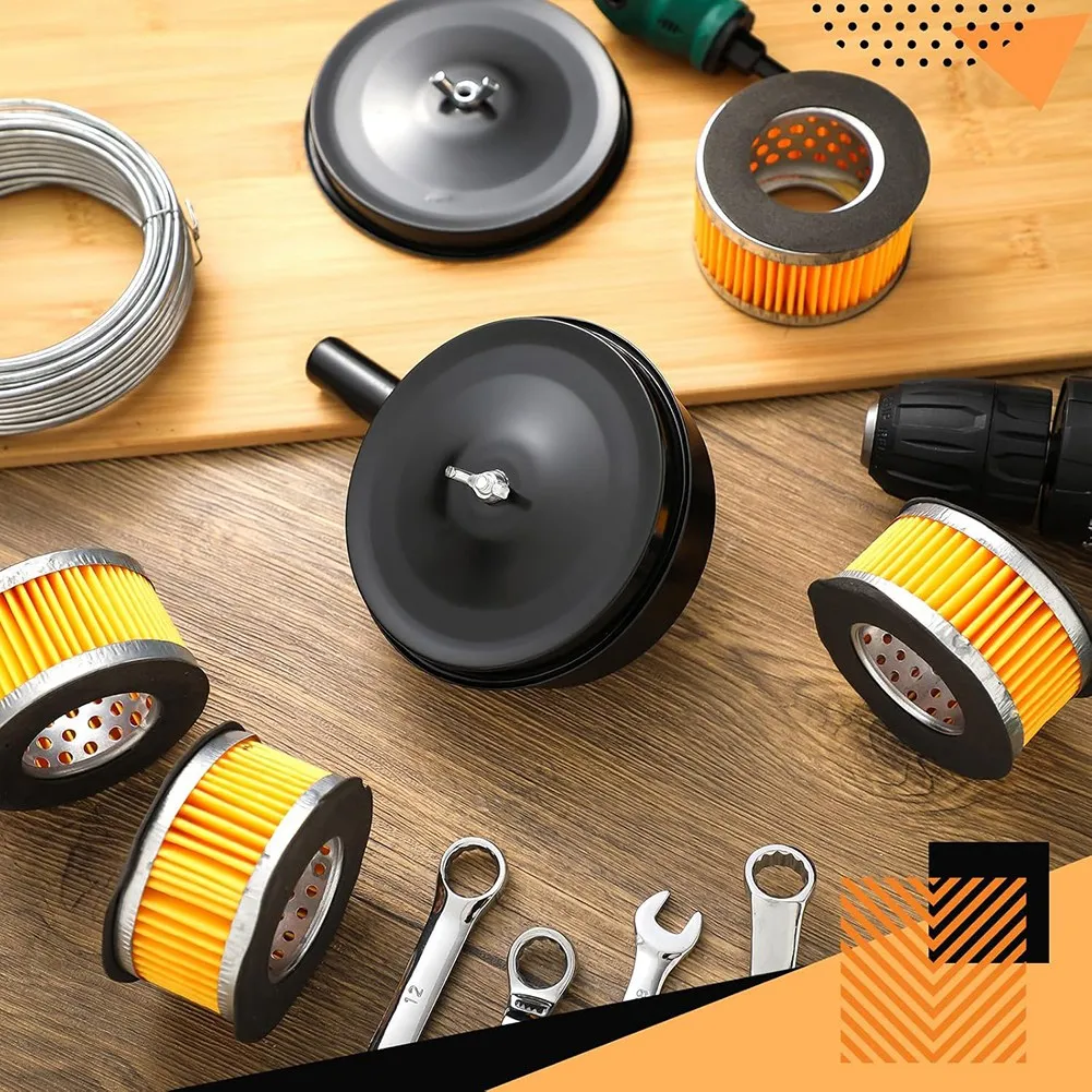 ABYA 2 Pcs Air Compressor- with 6 Pcs Air Compressor Intake Filter Elements, Sound Muffler Accessories