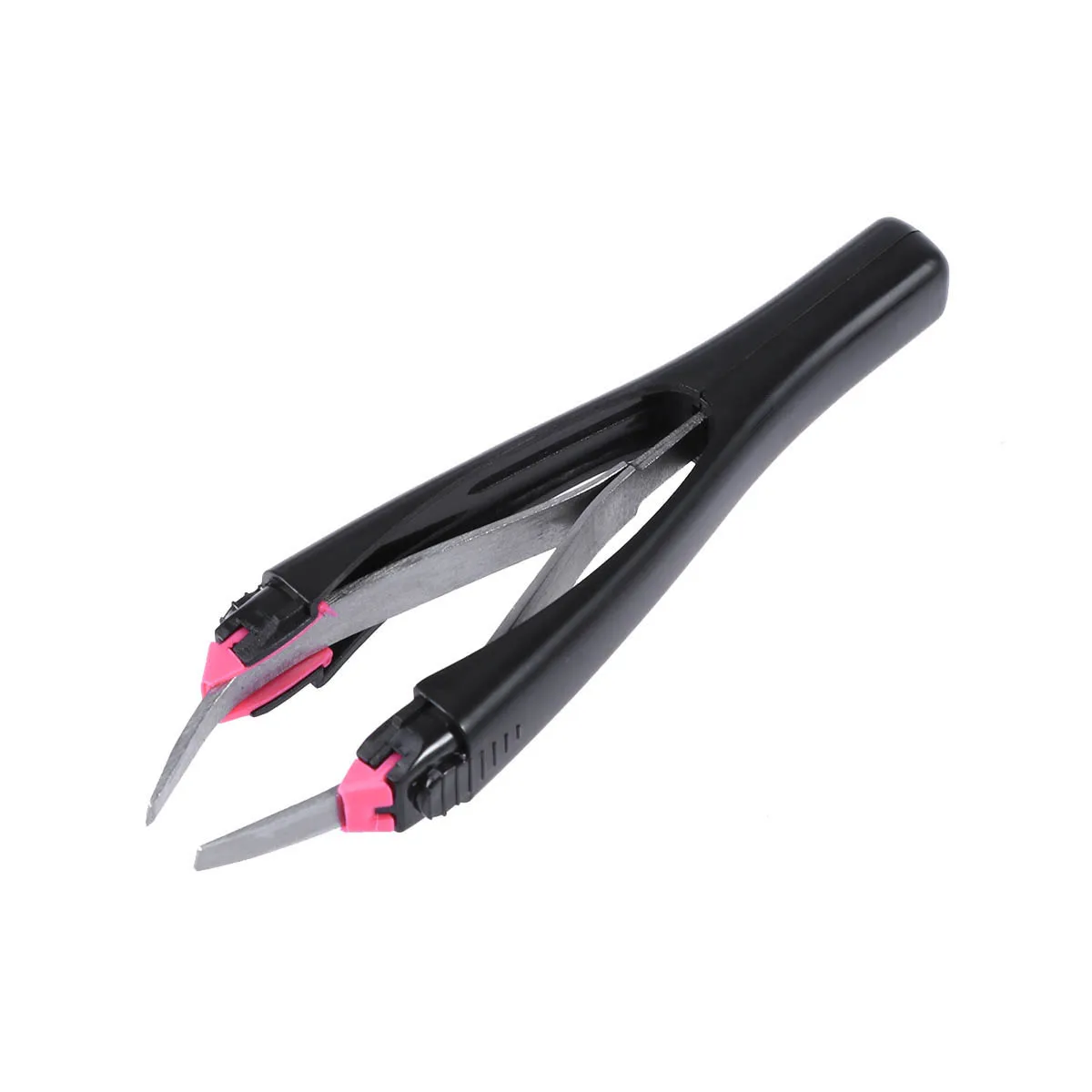 

Automatic Eyebrow Tweezers Retractable Black Pluck Professional Precision Removal Set Stainless Steel Tip Easy Transportable