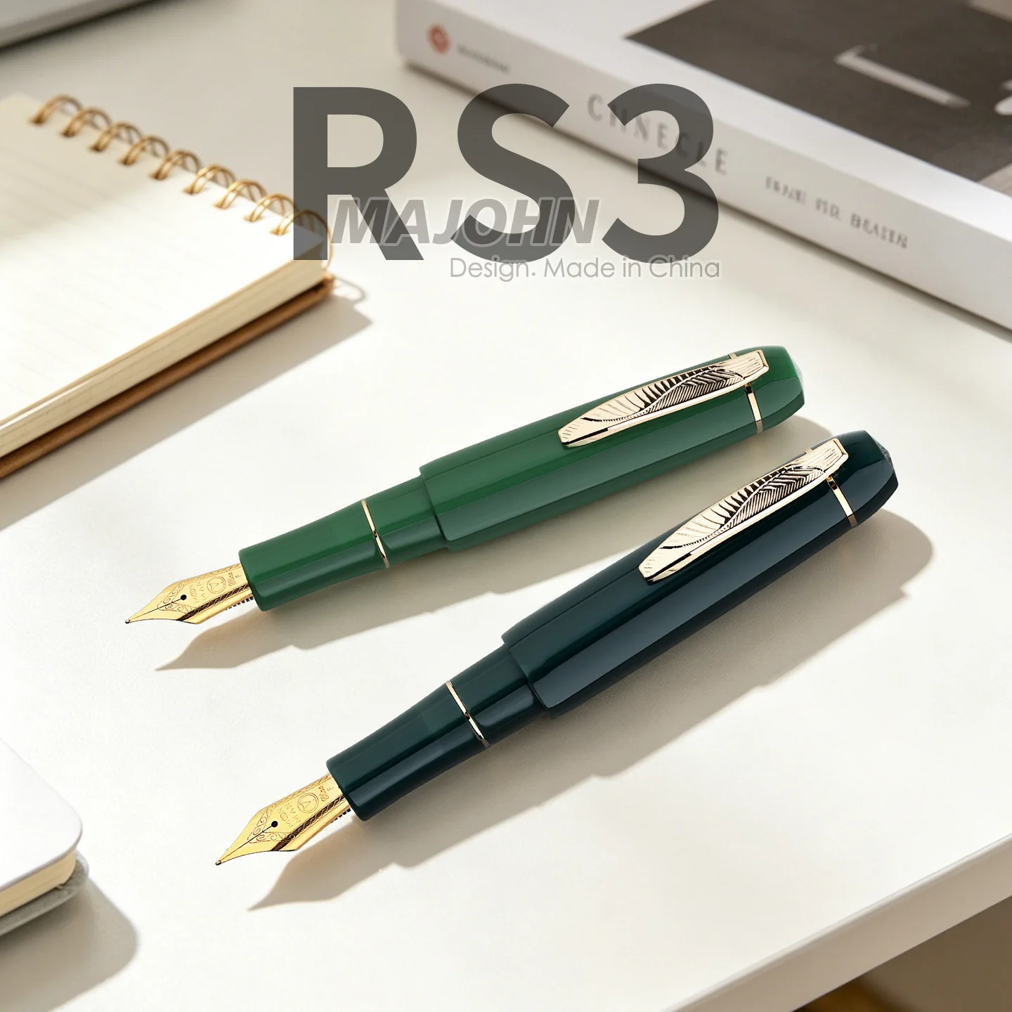 

MAJOHN RS3 Short Fountain Pen High End Resin Portable Travel Tent Pocket Pen Student Adult Writing Universal