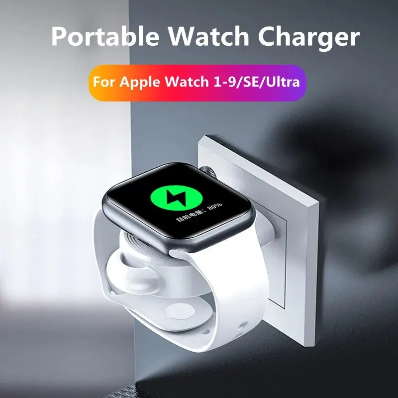 Fast Magnetic Watch Wireless Charger For Apple Watch 9 8 7 6 5 4 3 SE Ultra 2 IWatch Dock Adapter Portable USB Charging Station