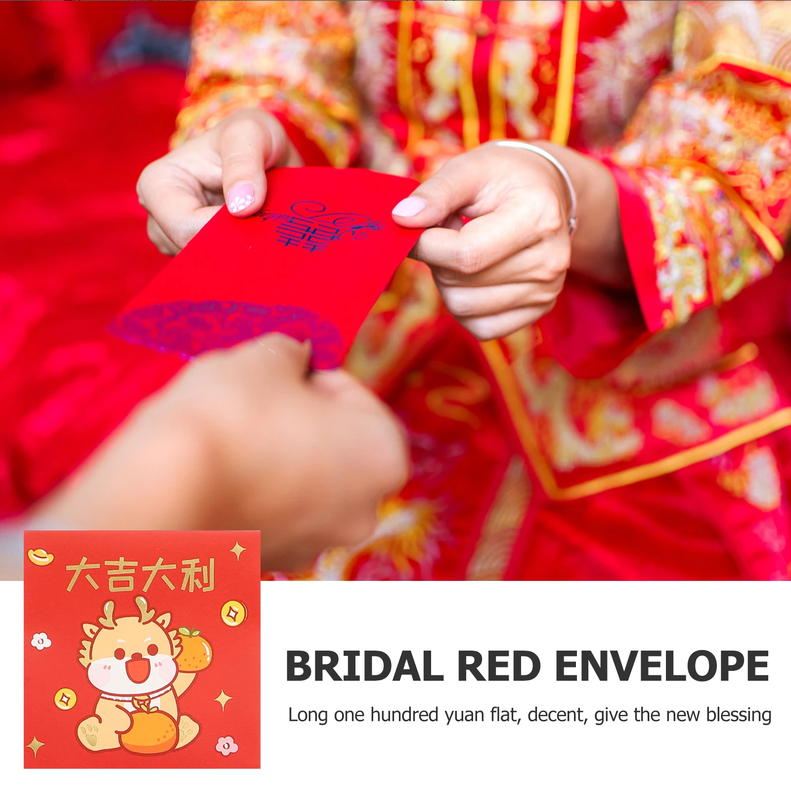 

6 Pcs Envelope Bag Mini Dragon Red Packet The Gift Paper New Chinese Lucky Money Envelopes