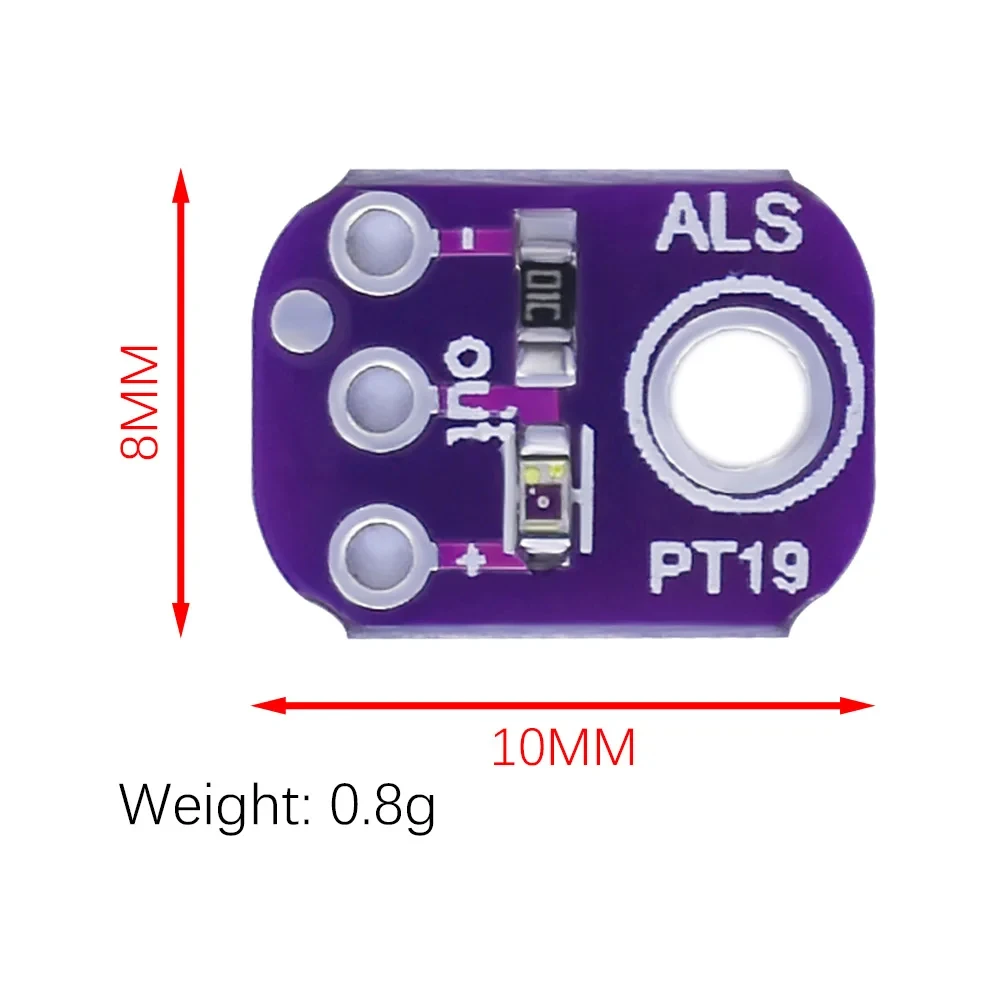 2.5V-5.5V Light UV Sensor Module ALS-PT19 Analog Light Sensor Module High Dynamic Range Light Sensor Breakout Board For Arduino