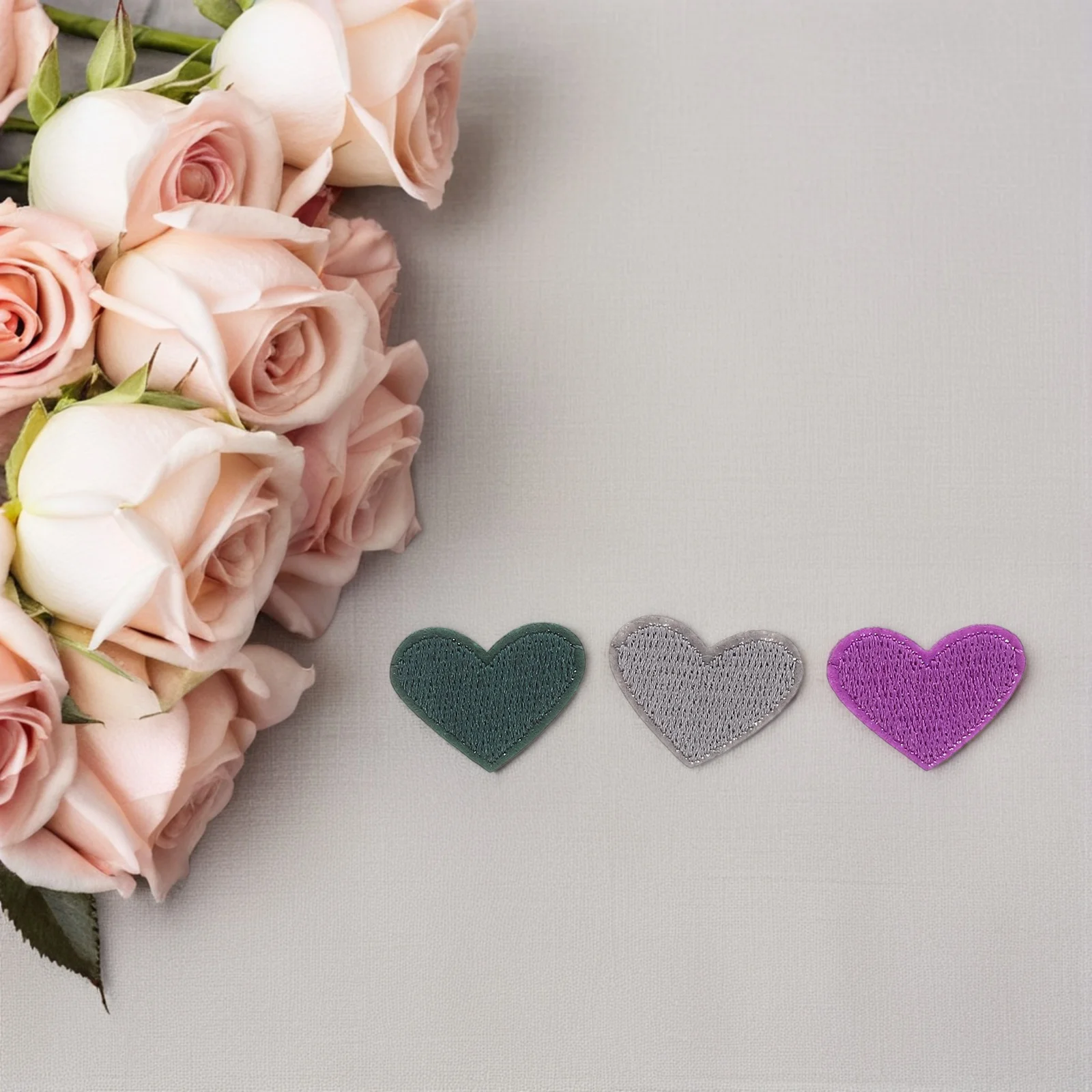 

93pcs Heart Patches Clothing Repair Iron On Fabric Appliques Diy Decorative For Jackets Backpacks Jeans Embroidered Valentine