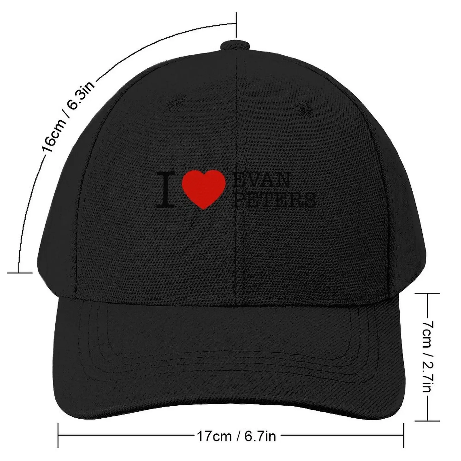 i love evan peters Baseball Cap Hip Hop Sun Cap Christmas Hat funny hat Men's Hats Women's