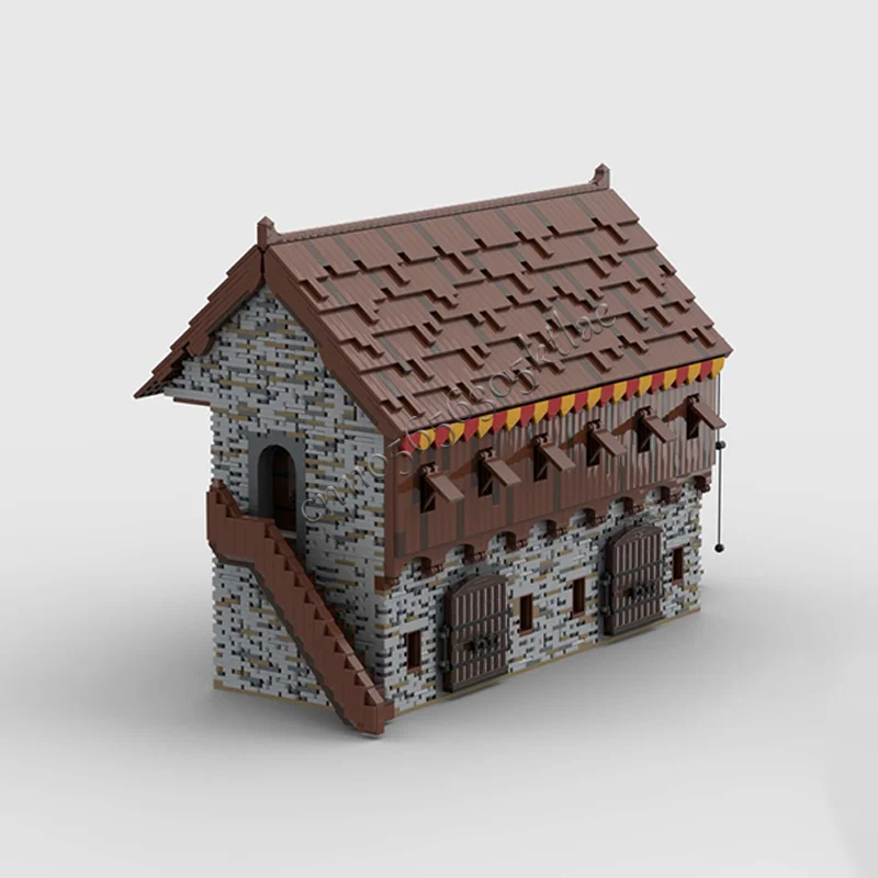 9007PCS Medieval Hohenzollersk Castle Warehouse Modular Model Architecture Building Block Diy Education Assembly Kids Toys Gifts