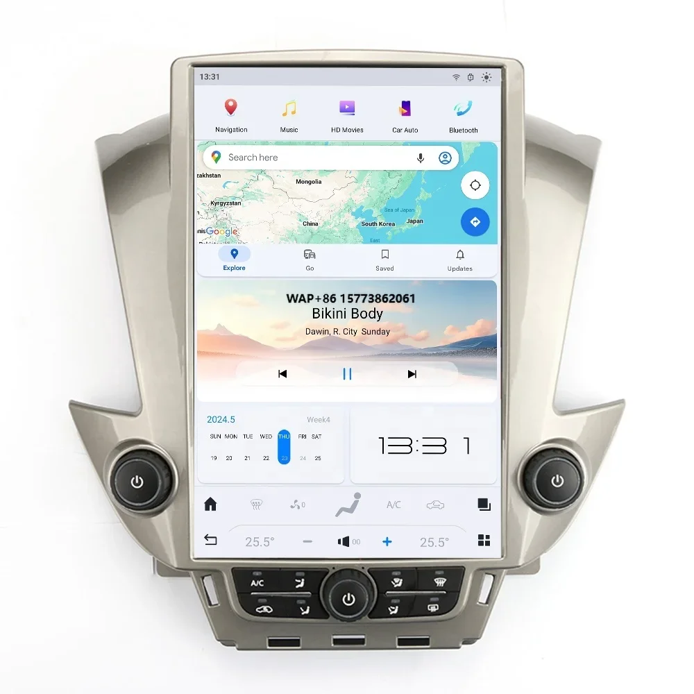 14.4 Inch Screen Android 13 Car Radio GPS Navigation Multimedia Auto Stereo Headunit for Chevrolet Tahoe GMC Yukon