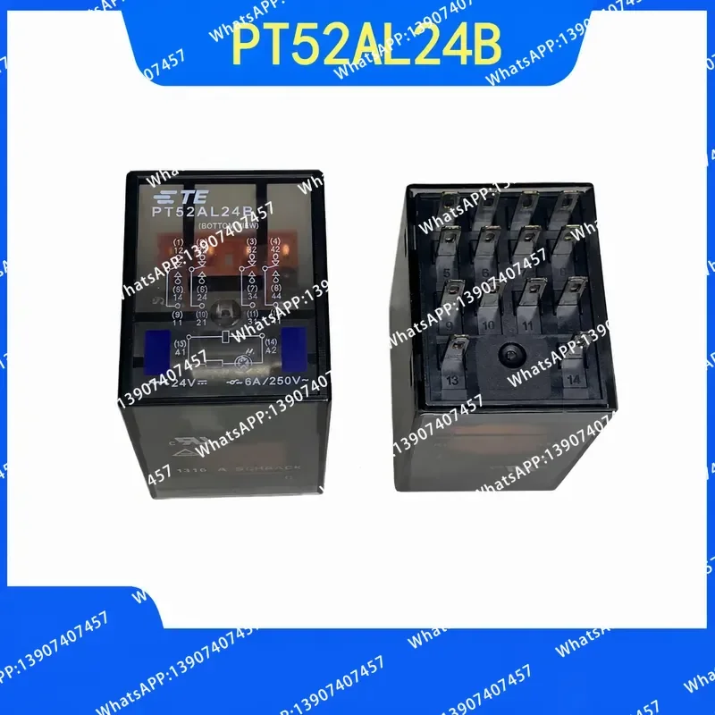 PT52AL24B intermediate relay 14 pins, four open and four closed 6A 24VDC
