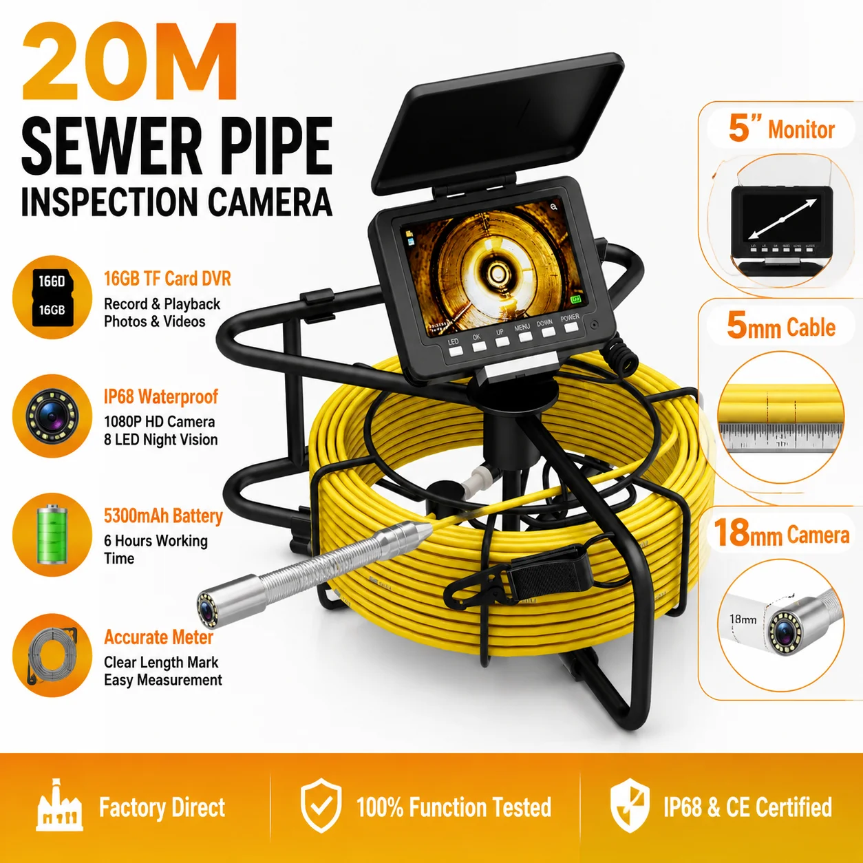 Sewer Pipe Inspection Camera 5